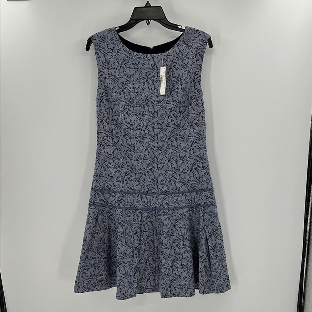 J. Crew Women's Linen Palm Print Tank Dress - Blue - 6T - New with tags